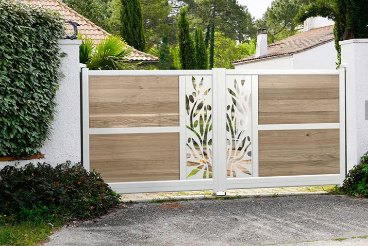 Portail battant deco Chene Olivier